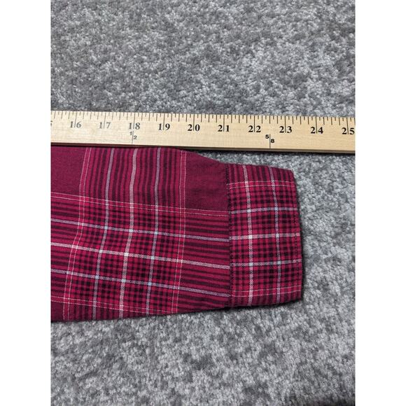 Eddie Bauer Button Front Shirt Women 2XL Pink Plaid Long Sleeves Pockets S56 - Picture 13 of 13